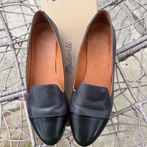 Madewell Leather Cap Toe Teddy Loafer Dark Green/Navy Size 7